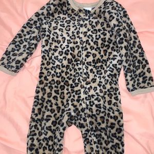 Leopard Print Footsie PJ